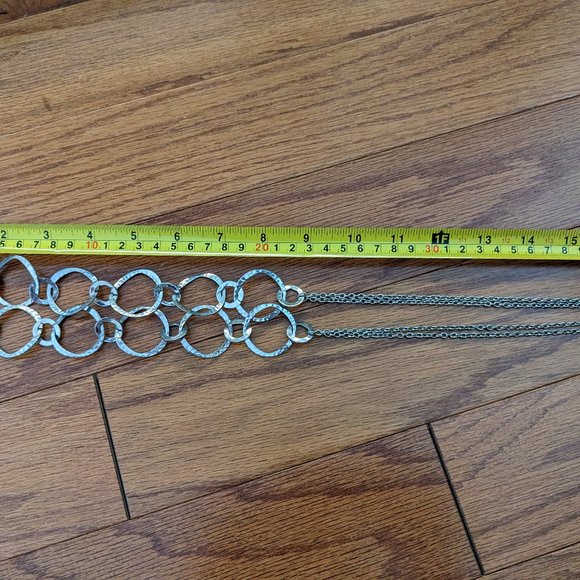 Jewel Box - 32" Silvery "Hoop" Necklace - Picture 4 of 5